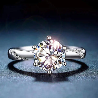 1ct Moissanite Silver Ring